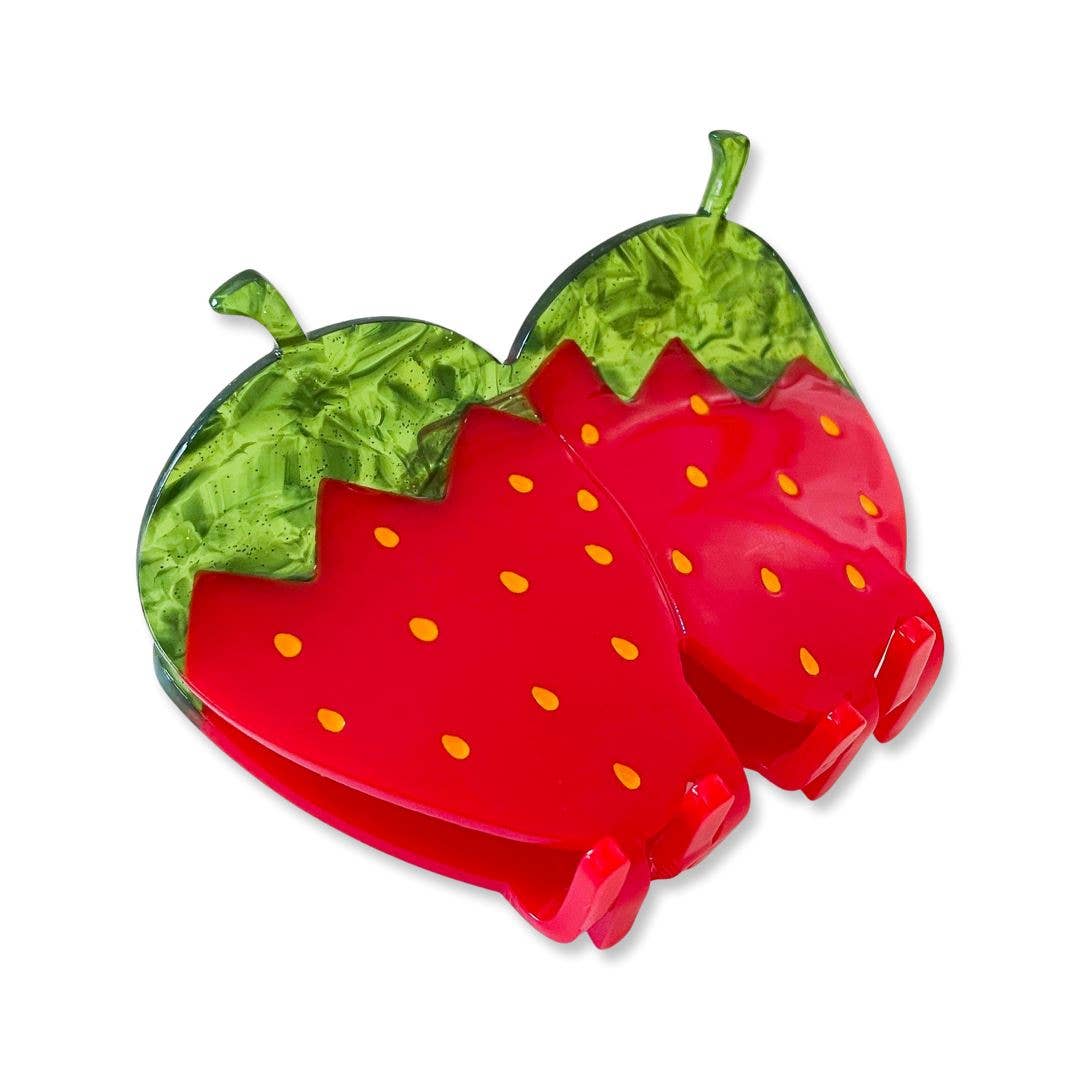 Large Red Strawberry Claw Clip