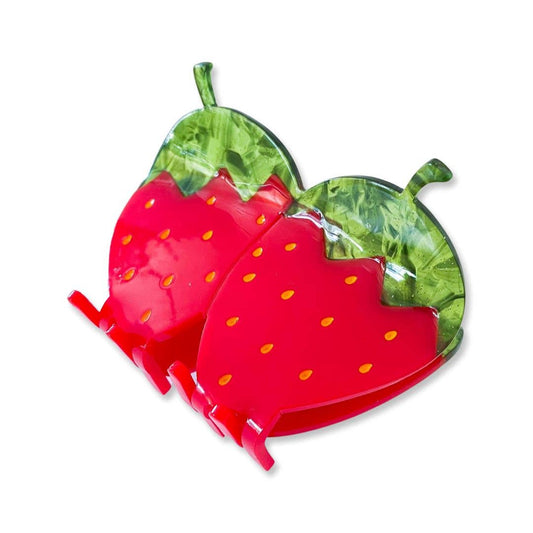 Large Red Strawberry Claw Clip