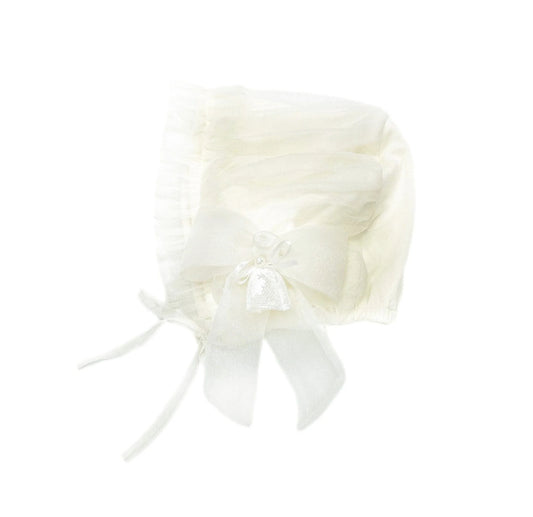 Bella Buttermilk Tulle Bonnet