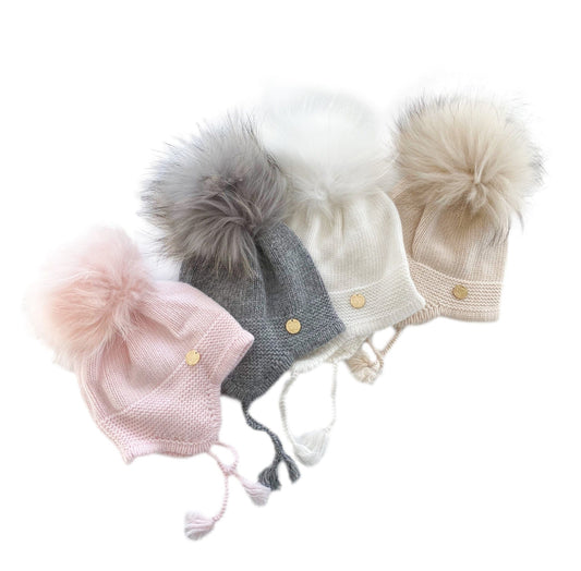 Cashmere Aviator Pom Hat