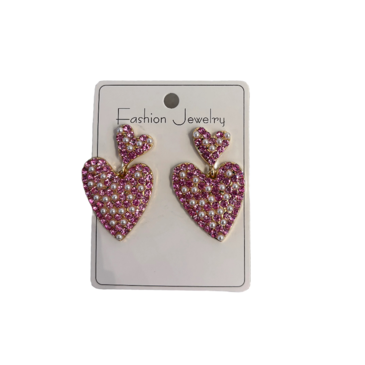 Bling Heart Earrings