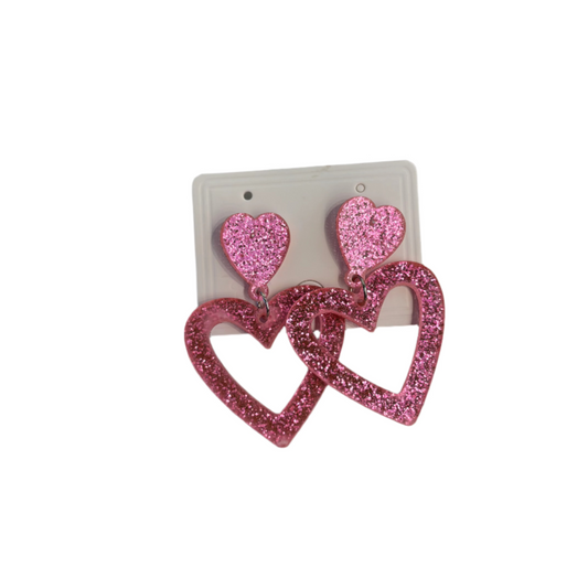 Sparkle and Shine Heart Earrings