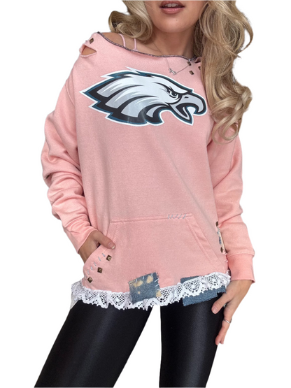 Peachy Keen Eagles Sweatshirt