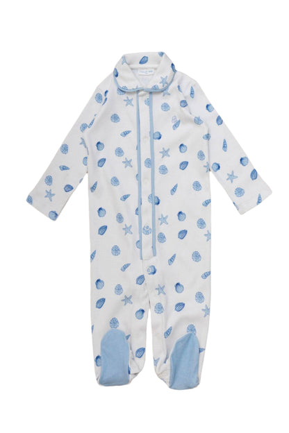 Baby Footed Onesie - Seashells