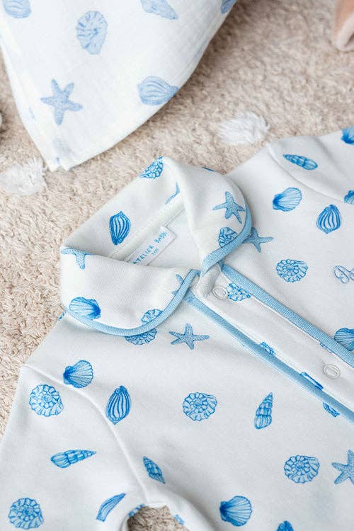 Baby Footed Onesie - Seashells