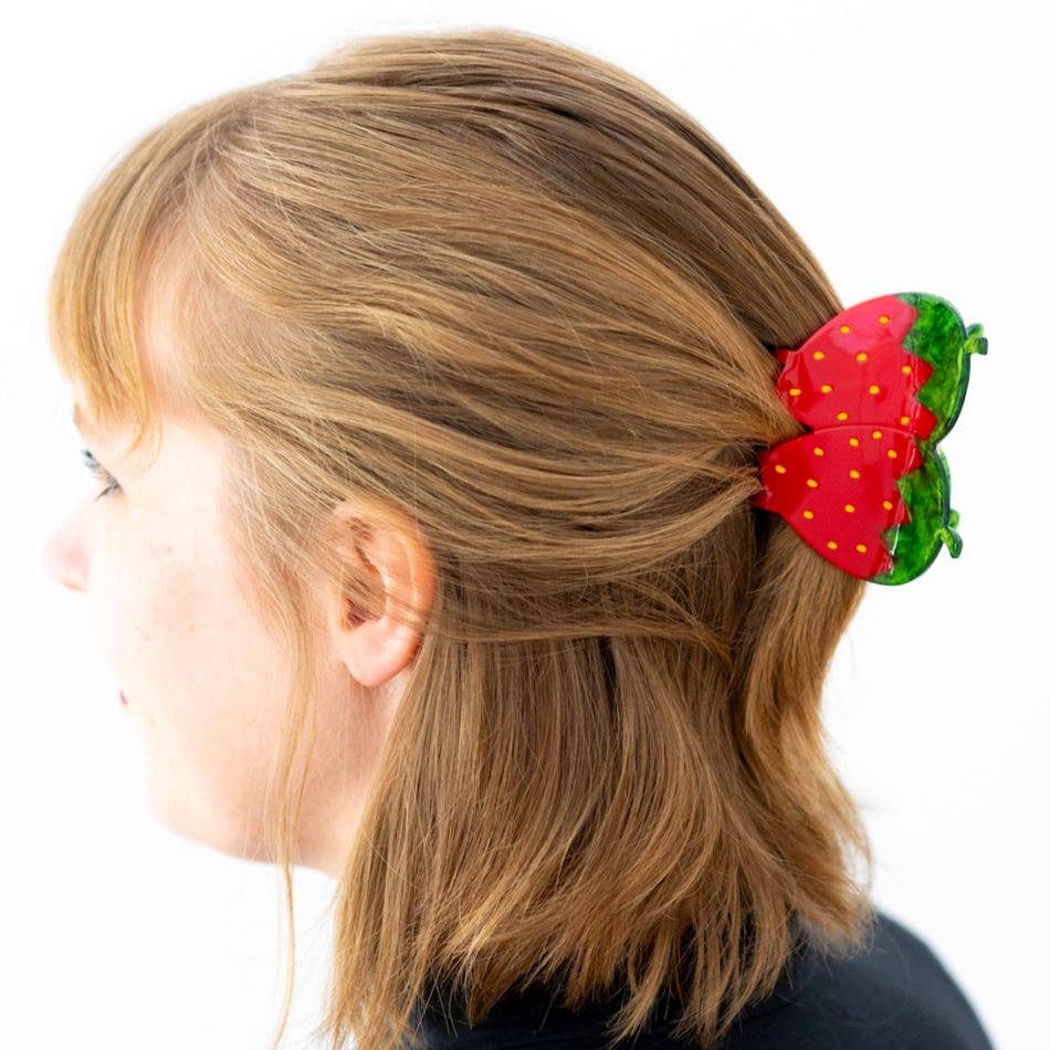 Large Red Strawberry Claw Clip